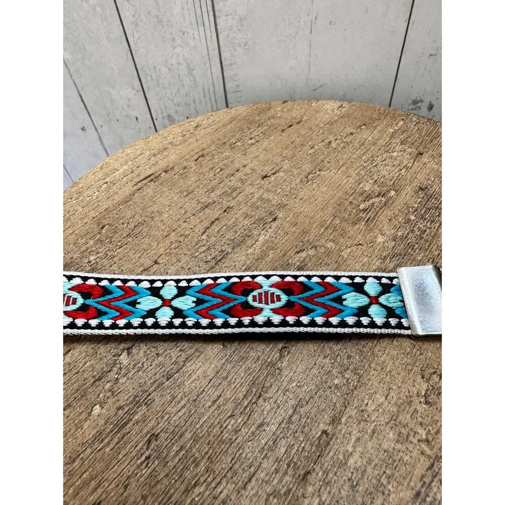 Blue Red Southwest Pattern Wristlet Strap Phone Strap Keychain Keyholder